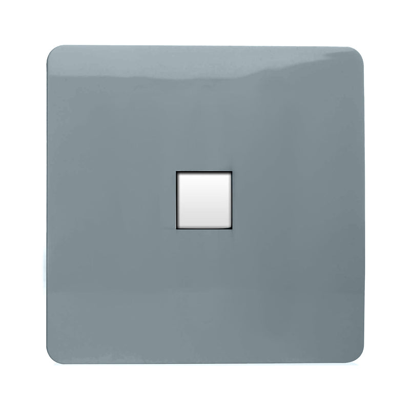 Load image into Gallery viewer, Trendi Switch ART-PCCG, Artistic Modern Single PC Ethernet Cat 5 &amp; 6 Data Outlet Cool Grey Finish, BRITISH MADE, (35mm Back Box Required), 5yrs Warranty - 53763
