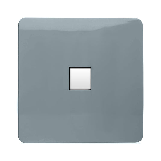 Trendi Switch ART-TLPCG, Artistic Modern 1 Gang RJ11 Telephone Cool Grey Finish, BRITISH MADE, (35mm Back Box Required), 5yrs Warranty - 54252