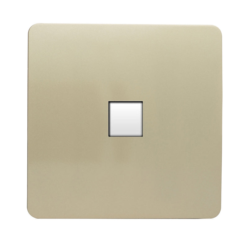 Load image into Gallery viewer, Trendi Switch ART-PCGO, Artistic Modern Single PC Ethernet Cat 5 &amp; 6 Data Outlet Champagne Gold Finish, BRITISH MADE, (35mm Back Box Required), 5yrs Warranty - 43859
