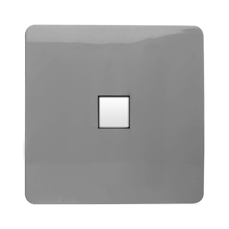 Load image into Gallery viewer, Trendi Switch ART-TLPLG, Artistic Modern 1 Gang RJ11 Telephone Light Grey Finish, BRITISH MADE, (35mm Back Box Required), 5yrs Warranty - 54257
