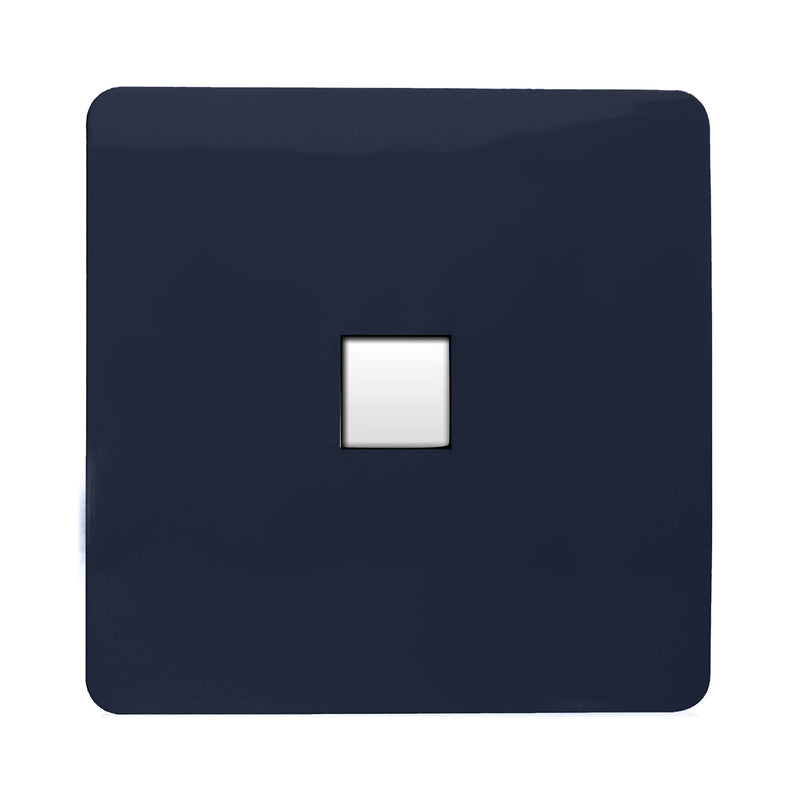 Load image into Gallery viewer, Trendi Switch ART-TLPNV, Artistic Modern 1 Gang RJ11 Telephone Navy Blue Finish, BRITISH MADE, (35mm Back Box Required), 5yrs Warranty - 54260
