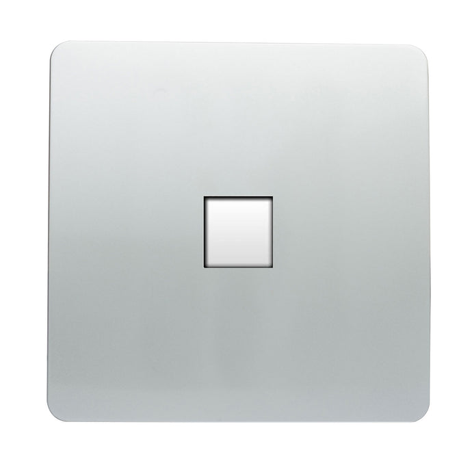 Trendi Switch ART-TLPSI, Artistic Modern 1 Gang RJ11 Telephone Silver Finish, BRITISH MADE, (35mm Back Box Required), 5yrs Warranty - 43944