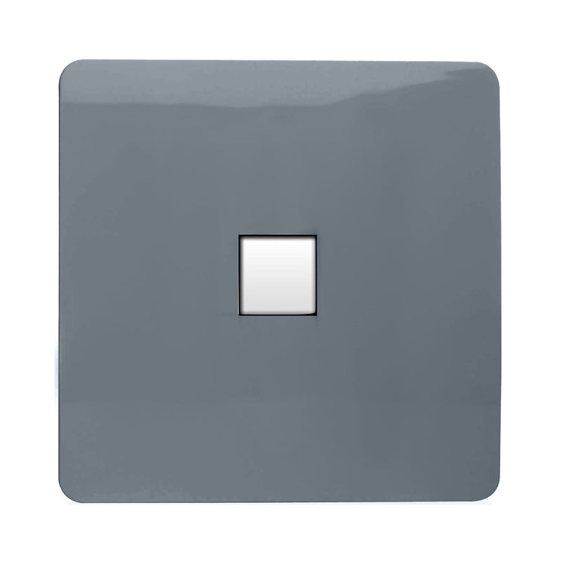 Load image into Gallery viewer, Trendi Switch ART-PCWG, Artistic Modern Single PC Ethernet Cat 5 &amp; 6 Data Outlet Warm Grey Finish, BRITISH MADE, (35mm Back Box Required), 5yrs Warranty - 53778
