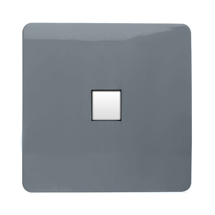 Trendi Switch ART-TLPWG, Artistic Modern 1 Gang RJ11 Telephone Warm Grey Finish, BRITISH MADE, (35mm Back Box Required), 5yrs Warranty - 54267