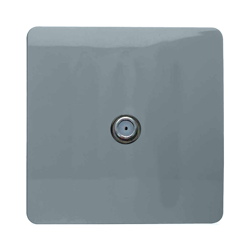 Load image into Gallery viewer, Trendi Switch ART-SATCG, Artistic Modern F-Type Satellite 1 Gang Cool Grey Finish, BRITISH MADE, (25mm Back Box Required), 5yrs Warranty - 53781
