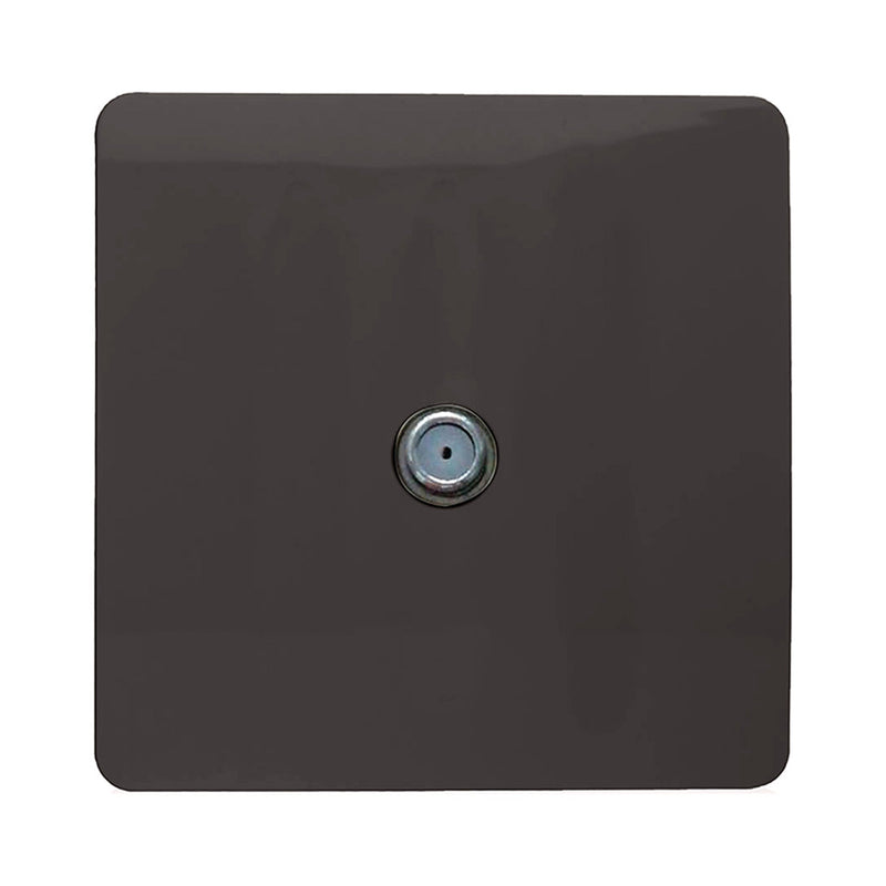 Load image into Gallery viewer, Trendi Switch ART-SATDB, Artistic Modern F-Type Satellite 1 Gang Dark Brown Finish, BRITISH MADE, (25mm Back Box Required), 5yrs Warranty - 53784
