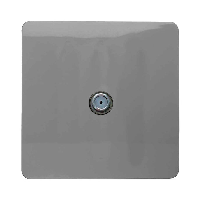 Trendi Switch ART-SATLG, Artistic Modern F-Type Satellite 1 Gang Light Grey Finish, BRITISH MADE, (25mm Back Box Required), 5yrs Warranty - 53786