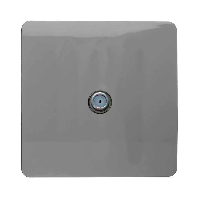 Load image into Gallery viewer, Trendi Switch ART-SATLG, Artistic Modern F-Type Satellite 1 Gang Light Grey Finish, BRITISH MADE, (25mm Back Box Required), 5yrs Warranty - 53786
