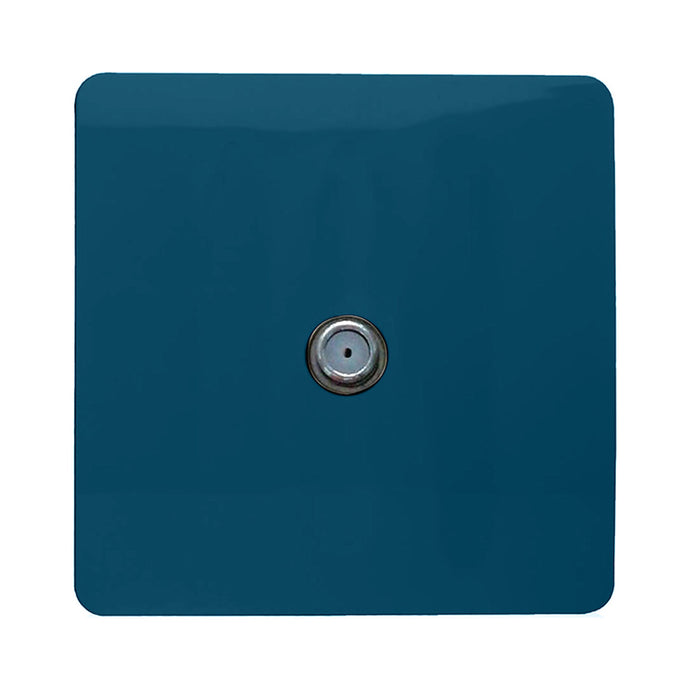 Trendi Switch ART-SATMD, Artistic Modern F-Type Satellite 1 Gang Midnight Blue Finish, BRITISH MADE, (25mm Back Box Required), 5yrs Warranty - 53787