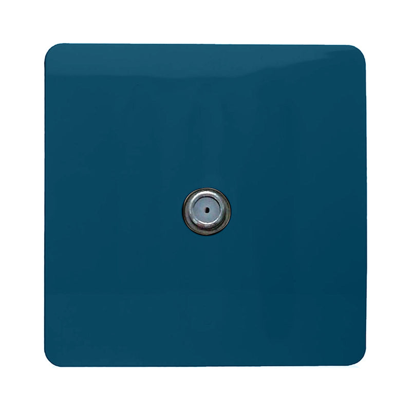 Load image into Gallery viewer, Trendi Switch ART-SATMD, Artistic Modern F-Type Satellite 1 Gang Midnight Blue Finish, BRITISH MADE, (25mm Back Box Required), 5yrs Warranty - 53787
