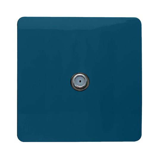 Trendi Switch ART-SATMD, Artistic Modern F-Type Satellite 1 Gang Midnight Blue Finish, BRITISH MADE, (25mm Back Box Required), 5yrs Warranty - 53787