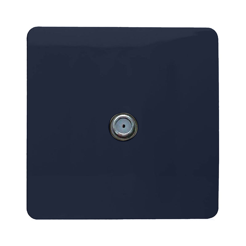 Load image into Gallery viewer, Trendi Switch ART-SATNV, Artistic Modern F-Type Satellite 1 Gang Navy Blue Finish, BRITISH MADE, (25mm Back Box Required), 5yrs Warranty - 53789
