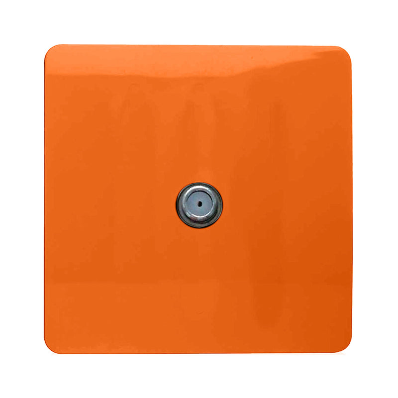 Load image into Gallery viewer, Trendi Switch ART-SATOR, Artistic Modern F-Type Satellite 1 Gang Orange Finish, BRITISH MADE, (25mm Back Box Required), 5yrs Warranty - 53791
