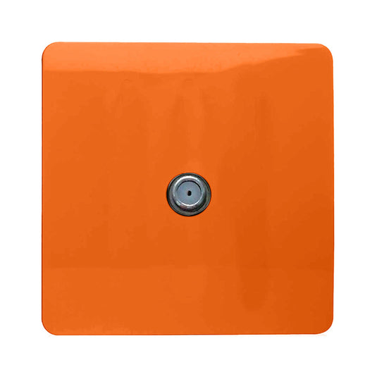 Trendi Switch ART-SATOR, Artistic Modern F-Type Satellite 1 Gang Orange Finish, BRITISH MADE, (25mm Back Box Required), 5yrs Warranty - 53791