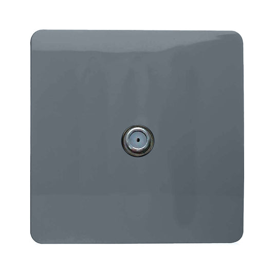 Trendi Switch ART-SATWG, Artistic Modern F-Type Satellite 1 Gang Warm Grey Finish, BRITISH MADE, (25mm Back Box Required), 5yrs Warranty - 53796