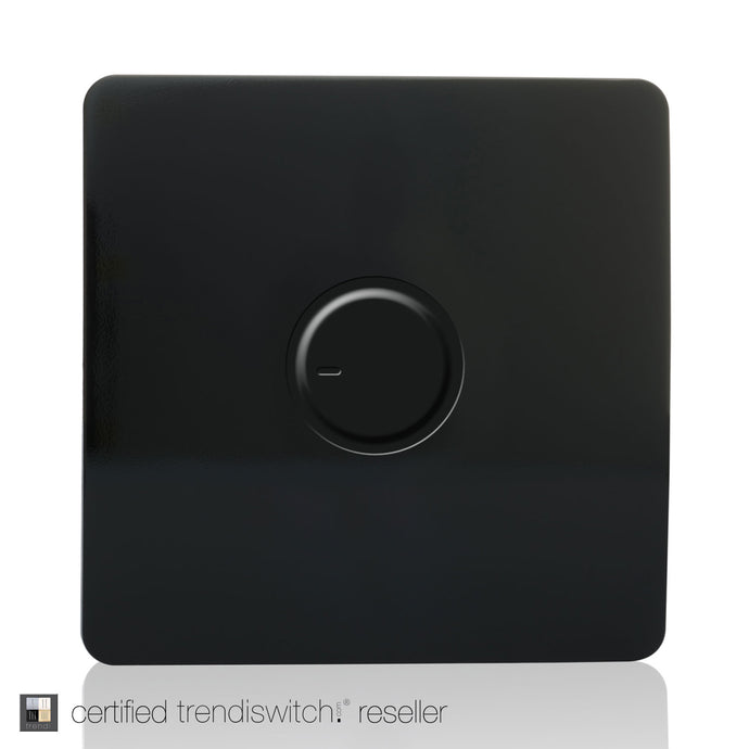 Trendi Switch ART-SPDBK 1 Gang Fan Speed Controller Gloss Black Finish