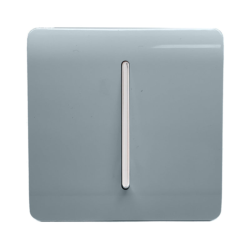 Load image into Gallery viewer, Trendi Switch ART-SS2CG, Artistic Modern 1 Gang 2 Way 10 Amp Rocker Cool Grey Finish, BRITISH MADE, (25mm Back Box Required), 5yrs Warranty - 53996
