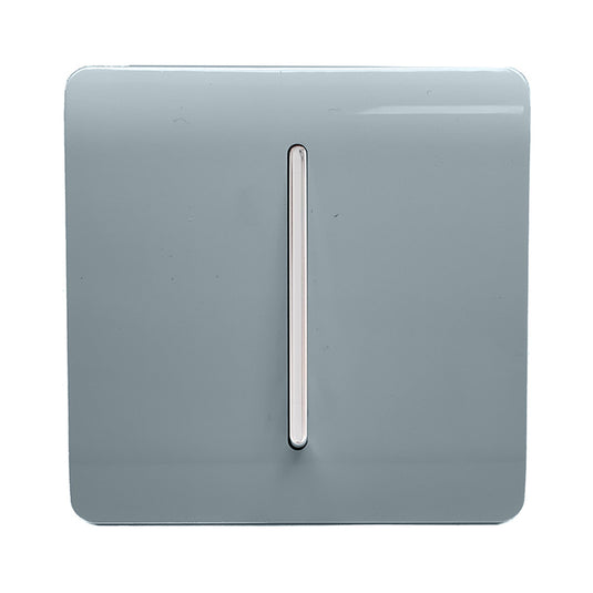 Trendi Switch ART-SS2CG, Artistic Modern 1 Gang 2 Way 10 Amp Rocker Cool Grey Finish, BRITISH MADE, (25mm Back Box Required), 5yrs Warranty - 53996