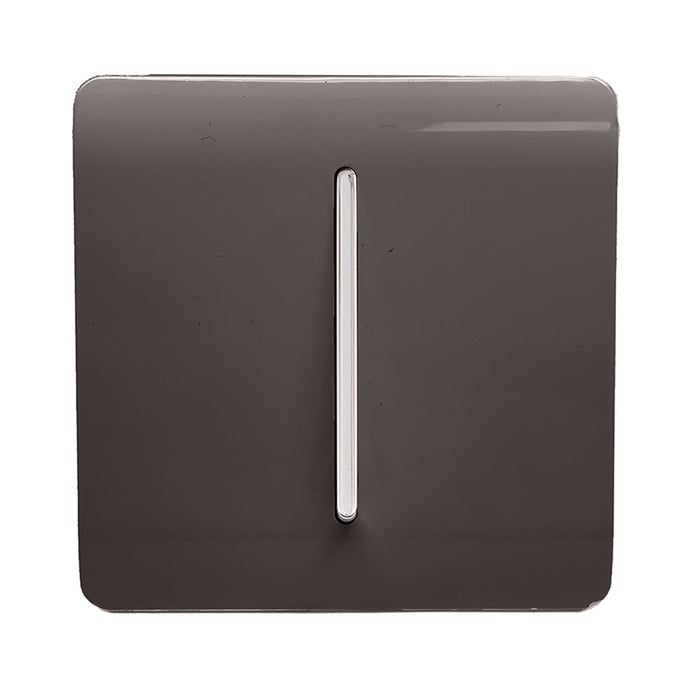 Trendi Switch ART-SS2DB, Artistic Modern 1 Gang 2 Way 10 Amp Rocker Dark Brown Finish, BRITISH MADE, (25mm Back Box Required), 5yrs Warranty - 53999