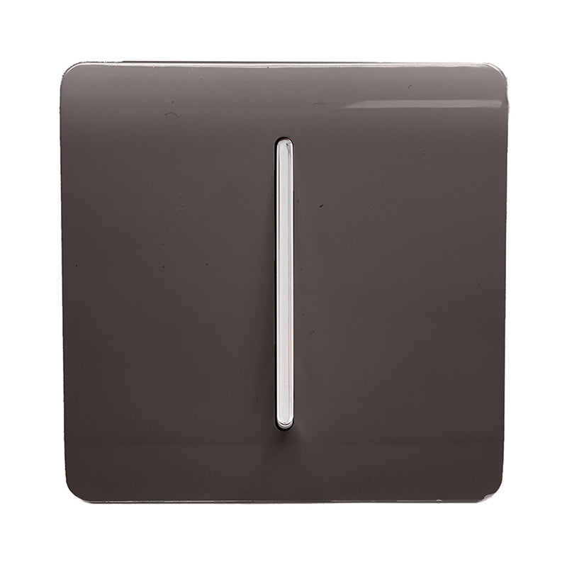 Load image into Gallery viewer, Trendi Switch ART-SS2DB, Artistic Modern 1 Gang 2 Way 10 Amp Rocker Dark Brown Finish, BRITISH MADE, (25mm Back Box Required), 5yrs Warranty - 53999
