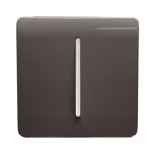 Trendi Switch ART-SS2DB, Artistic Modern 1 Gang 2 Way 10 Amp Rocker Dark Brown Finish, BRITISH MADE, (25mm Back Box Required), 5yrs Warranty - 53999