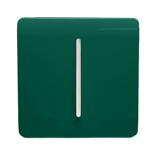 Trendi Switch ART-SS2DG, Artistic Modern 1 Gang 2 Way 10 Amp Rocker Dark Green Finish, BRITISH MADE, (25mm Back Box Required), 5yrs Warranty - 54000
