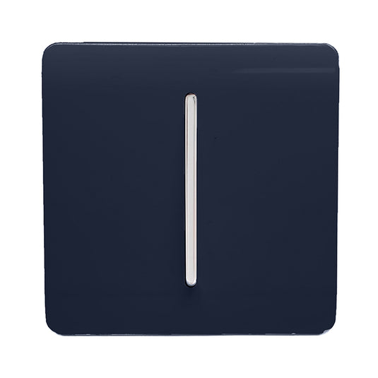 Trendi Switch ART-SS2NV, Artistic Modern 1 Gang 2 Way 10 Amp Rocker Navy Blue Finish, BRITISH MADE, (25mm Back Box Required), 5yrs Warranty - 54004