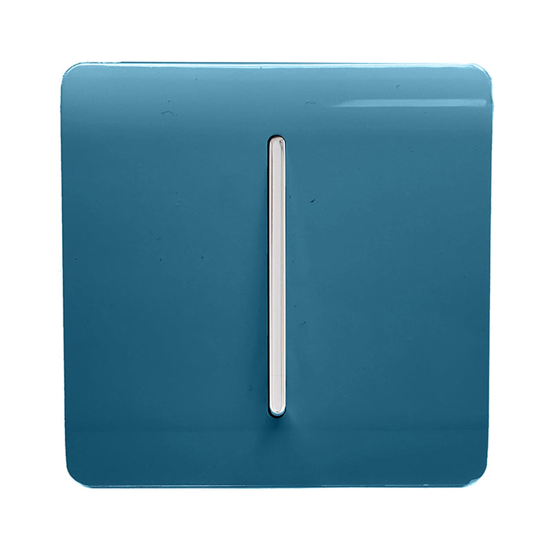 Load image into Gallery viewer, Trendi Switch ART-SS2OB, Artistic Modern 1 Gang 2 Way 10 Amp Rocker Ocean Blue Finish, BRITISH MADE, (25mm Back Box Required), 5yrs Warranty - 54005
