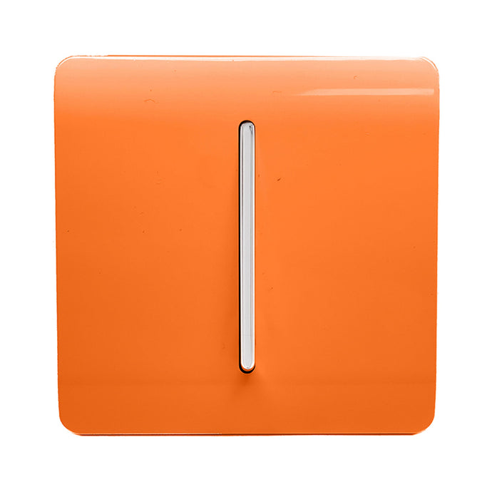 Trendi Switch ART-SS2OR, Artistic Modern 1 Gang 2 Way 10 Amp Rocker Orange Finish, BRITISH MADE, (25mm Back Box Required), 5yrs Warranty - 54006