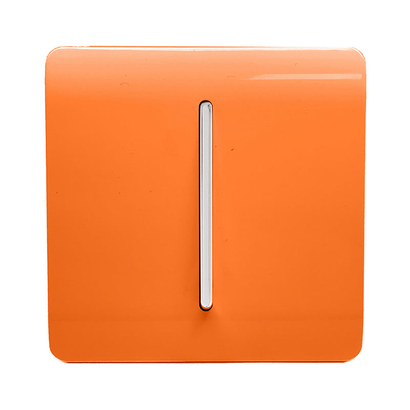 Load image into Gallery viewer, Trendi Switch ART-SS2OR, Artistic Modern 1 Gang 2 Way 10 Amp Rocker Orange Finish, BRITISH MADE, (25mm Back Box Required), 5yrs Warranty - 54006
