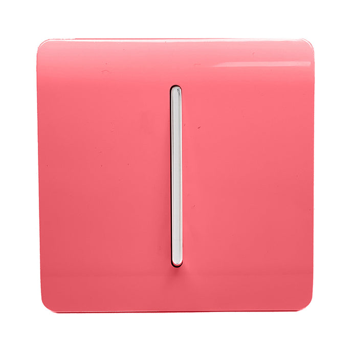 Trendi Switch ART-SS2SB, Artistic Modern 1 Gang 2 Way 10 Amp Rocker Strawberry Finish, BRITISH MADE, (25mm Back Box Required), 5yrs Warranty - 54009