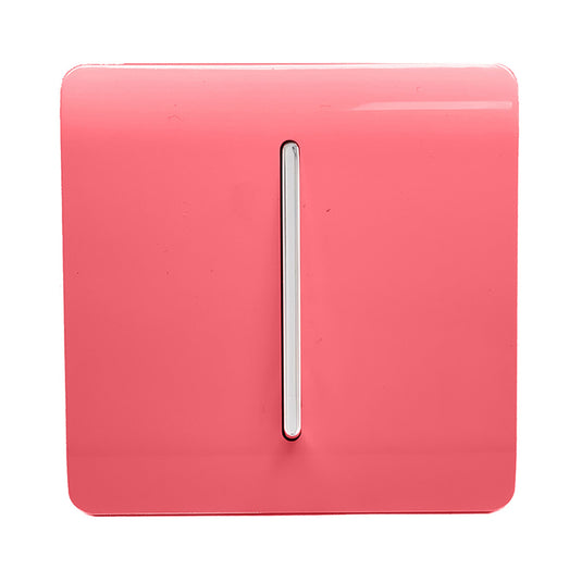 Trendi Switch ART-SS2SB, Artistic Modern 1 Gang 2 Way 10 Amp Rocker Strawberry Finish, BRITISH MADE, (25mm Back Box Required), 5yrs Warranty - 54009