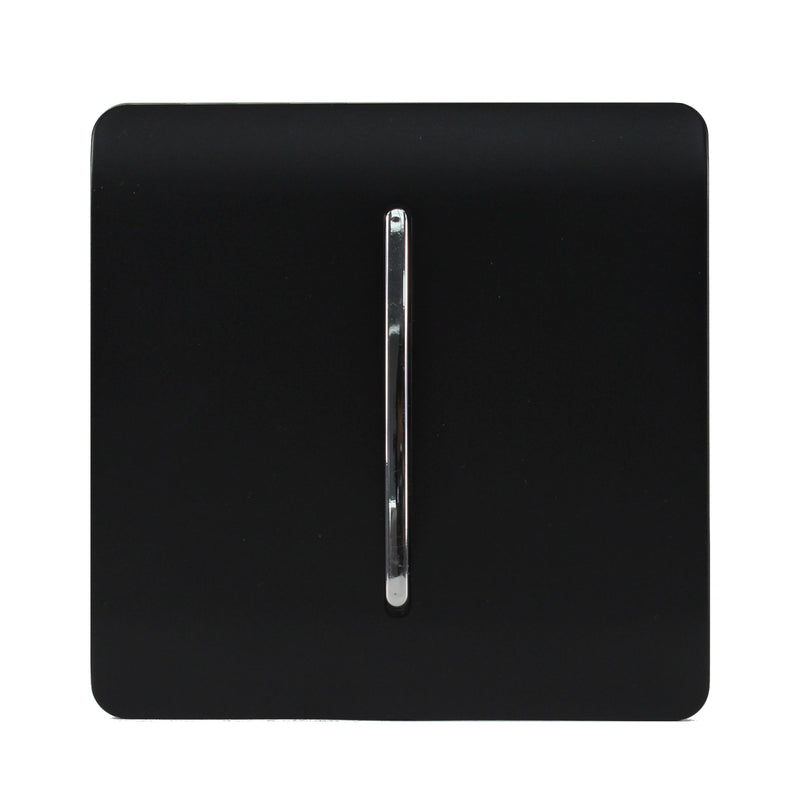 Load image into Gallery viewer, Trendi Switch ART-SS9MBK, Artistic Modern 1 Gang 3 Way Intermediate Matt Black Finish, BRITISH MADE, (25mm Back Box Required), 5yrs Warranty - 43918
