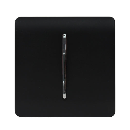 Trendi Switch ART-SS9MBK, Artistic Modern 1 Gang 3 Way Intermediate Matt Black Finish, BRITISH MADE, (25mm Back Box Required), 5yrs Warranty - 43918