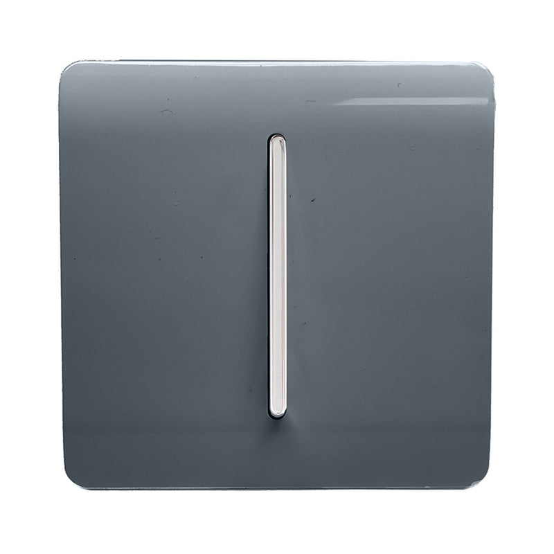 Load image into Gallery viewer, Trendi Switch ART-SSR1WG, Artistic Modern 1 Gang Retractive Home Auto.Switch Warm Grey Finish, BRITISH MADE, (25mm Back Box Required), 5yrs Warranty - 54195
