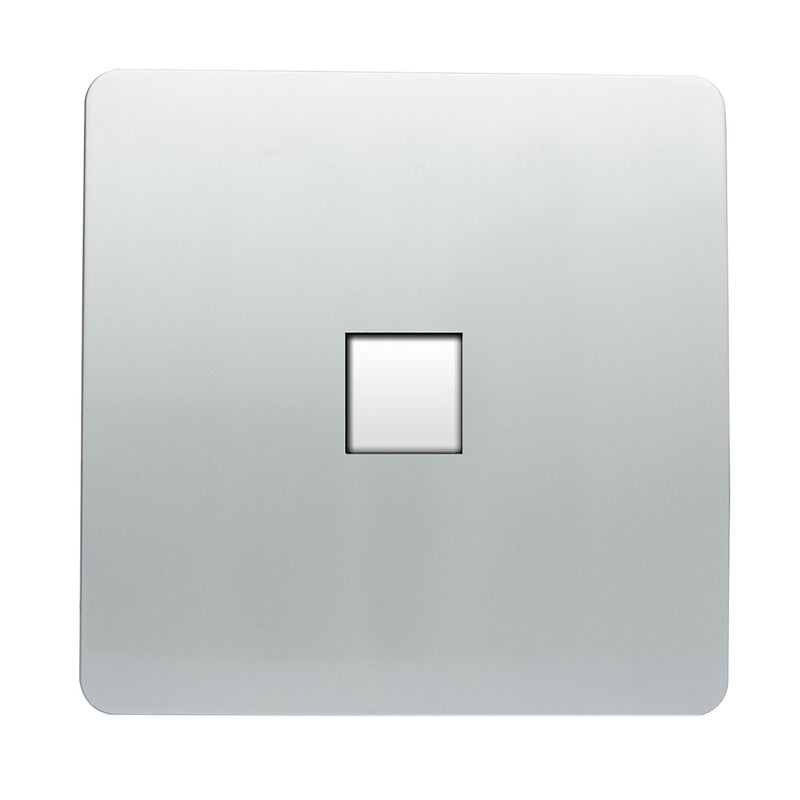 Load image into Gallery viewer, Trendi Switch ART-TLPSI, Artistic Modern 1 Gang RJ11 Telephone Silver Finish, BRITISH MADE, (35mm Back Box Required), 5yrs Warranty - 43944
