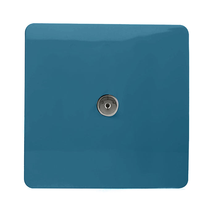 Trendi Switch ART-TVSMD, Artistic Modern TV Co-Axial 1 Gang Midnight Blue Finish, BRITISH MADE, (25mm Back Box Required), 5yrs Warranty - 54294