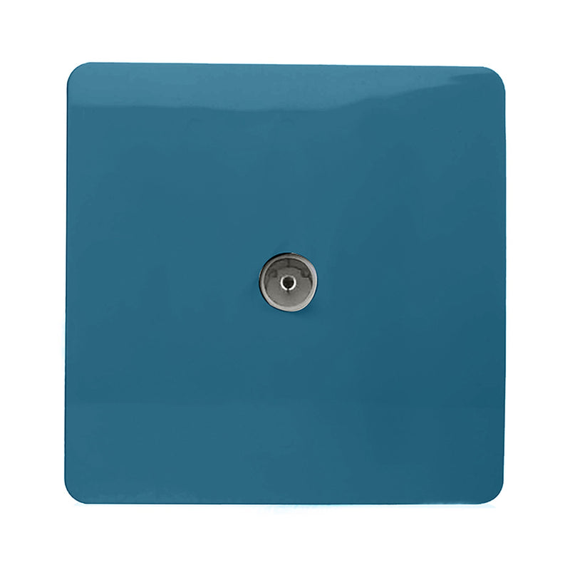 Load image into Gallery viewer, Trendi Switch ART-TVSMD, Artistic Modern TV Co-Axial 1 Gang Midnight Blue Finish, BRITISH MADE, (25mm Back Box Required), 5yrs Warranty - 54294
