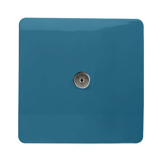 Trendi Switch ART-TVSMD, Artistic Modern TV Co-Axial 1 Gang Midnight Blue Finish, BRITISH MADE, (25mm Back Box Required), 5yrs Warranty - 54294
