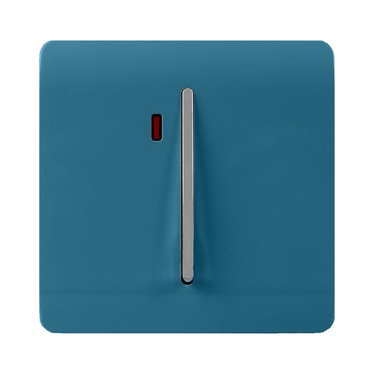 Trendi Switch ART-WHS2OB, Artistic Modern 45 Amp Neon Insert Double Pole Switch Ocean Blue Finish, BRITISH MADE, (35mm Back Box Required), 5yrs Warranty - 54351