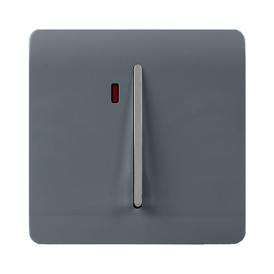 Trendi Switch ART-WHS1WG, Artistic Modern 20 Amp Neon Insert Double Pole Switch Warm Grey Finish, BRITISH MADE, (25mm Back Box Required), 5yrs Warranty - 54321