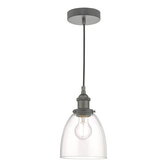 Dar Lighting ARV0161 Arvin Pendant Antique Chrome & Glass - 29956