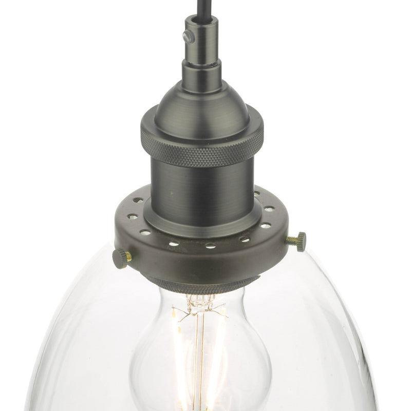 Load image into Gallery viewer, Dar Lighting ARV0161 Arvin Pendant Antique Chrome &amp; Glass - 29956
