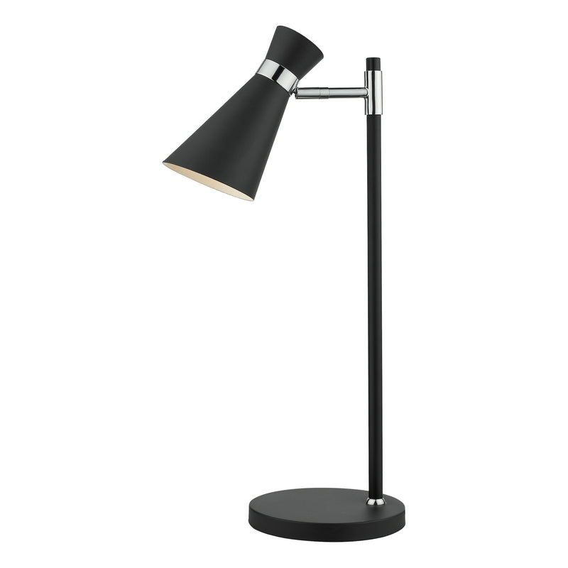 Load image into Gallery viewer, Dar Lighting ASH4122 Ashworth Table Lamp Matt Black &amp; Polished Chrome - 21806
