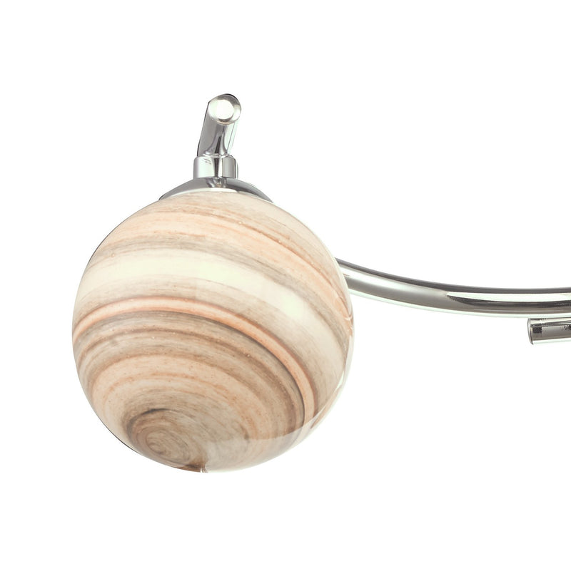 Load image into Gallery viewer, Dar Lighting ATI5350-07 Atiya 3 Light Semi Flush Ceiling Light Polished Chrome With Planet Style Glass - 34902
