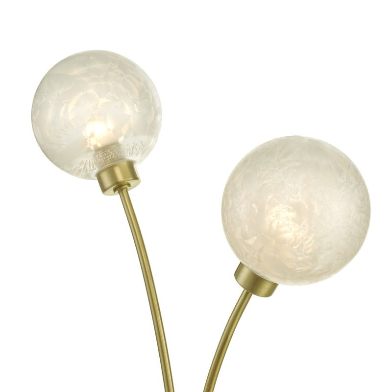 Load image into Gallery viewer, Dar Lighting AVA4241 Avari 2 Light Table Lamp Satin Brass Glass - 34907
