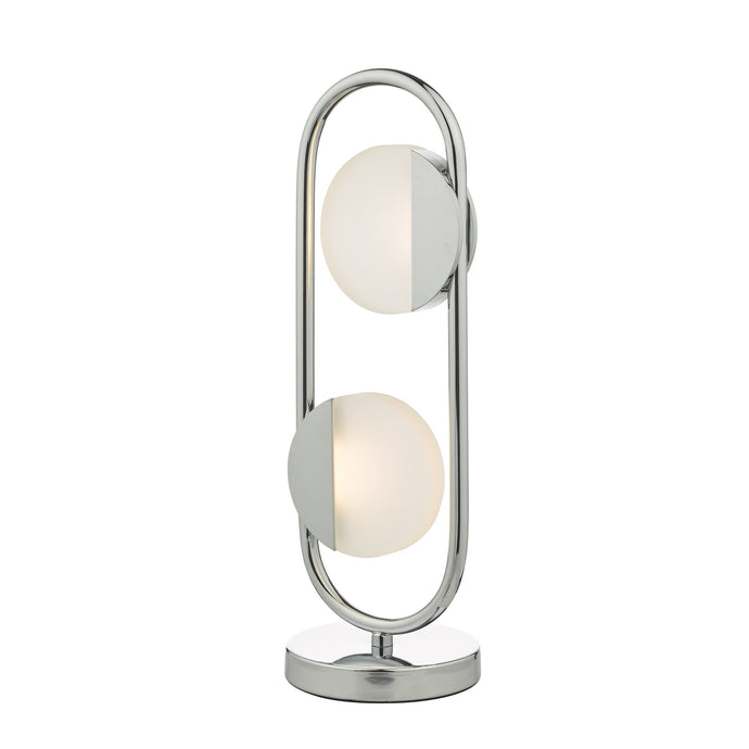 Dar Lighting AXE4250 Axelia 2 Light Table Lamp Polished Chrome LED - 34910