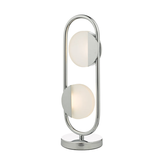 Dar Lighting AXE4250 Axelia 2 Light Table Lamp Polished Chrome LED - 34910