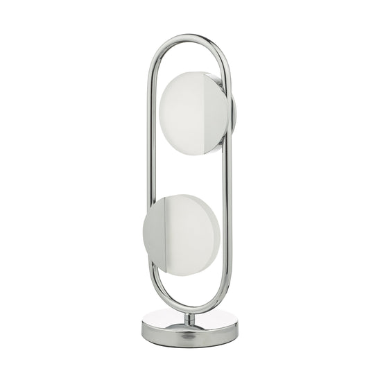 Dar Lighting AXE4250 Axelia 2 Light Table Lamp Polished Chrome LED - 34910