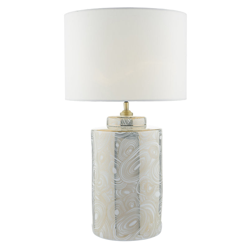Load image into Gallery viewer, Dar Lighting AYE4213 Ayesha Table Lamp White &amp; Gold Base Only - 22609
